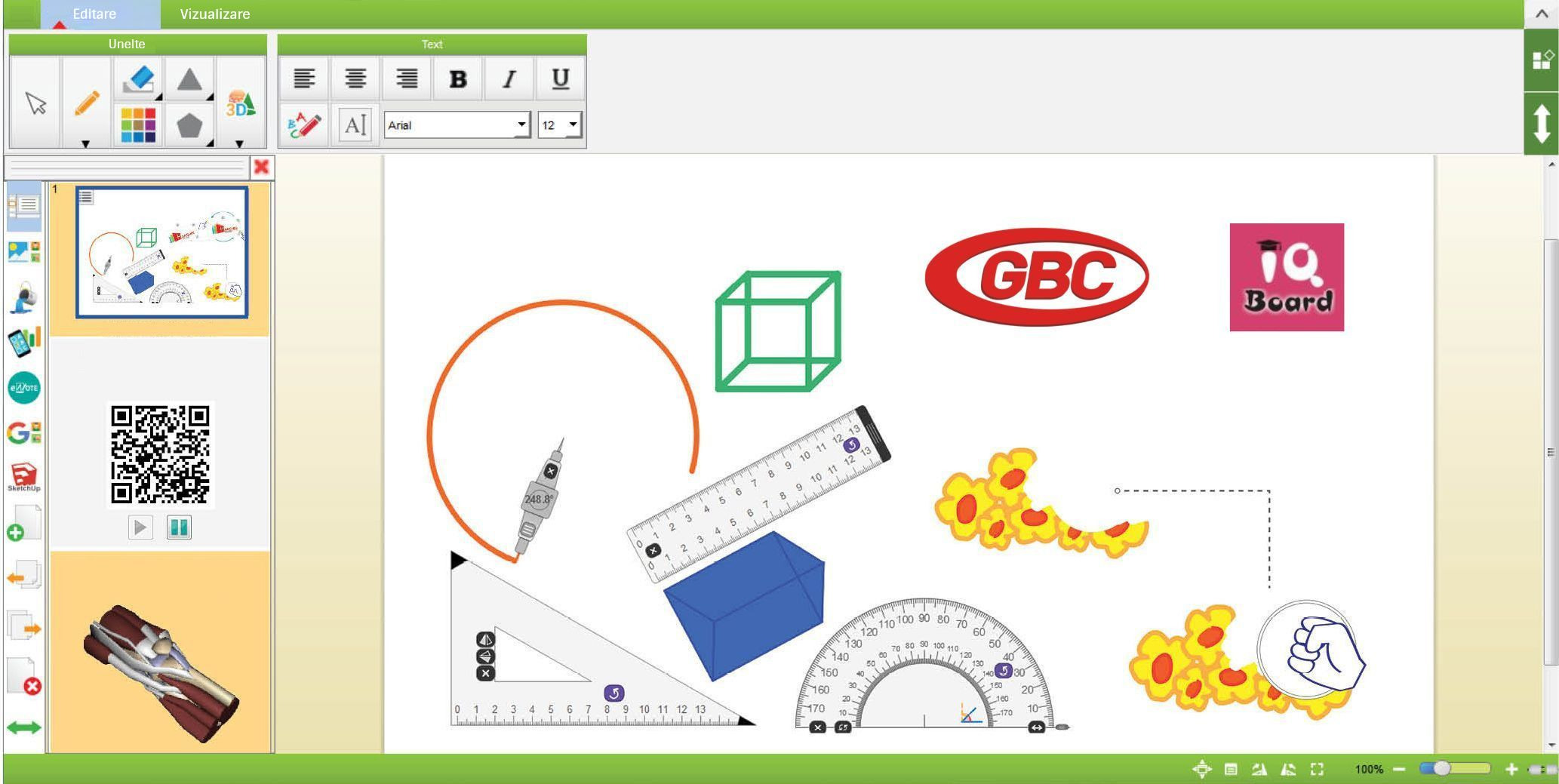 Pachet interactiv IQboard Expert ST 94" - Bright Minds tabla interactiva